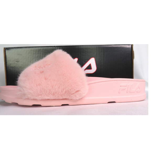 New FILA Pink Furry Chic Women's Slide Sandals Sz 8 EU 39 - Picture 8 of 10
